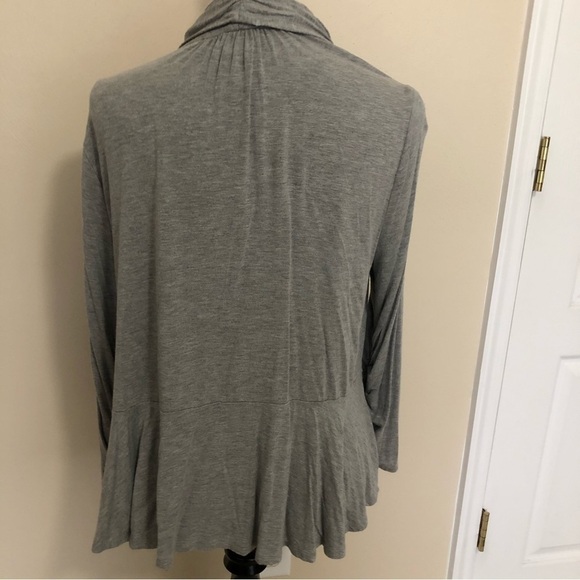 Grace Elements Open Cardigan Gathered Ruched Long Sleeves - Picture 3 of 5